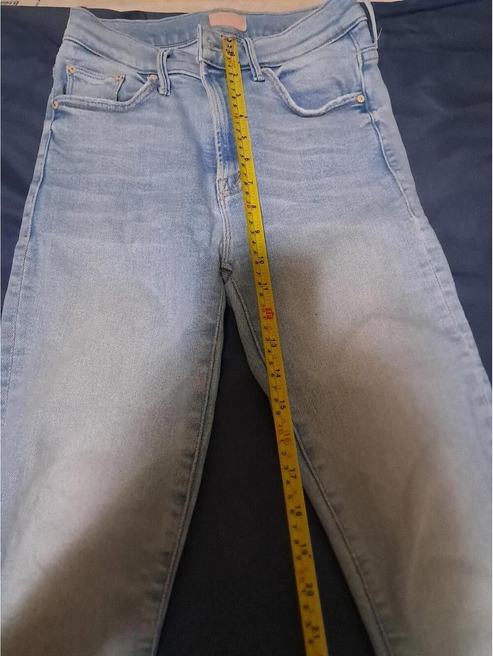 Mother The Insider Crop Step Fray Jeans Womens 29x25.5 Blue High Rise Denim - Picture 8 of 14